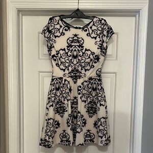 Elegant Black and White Dress
